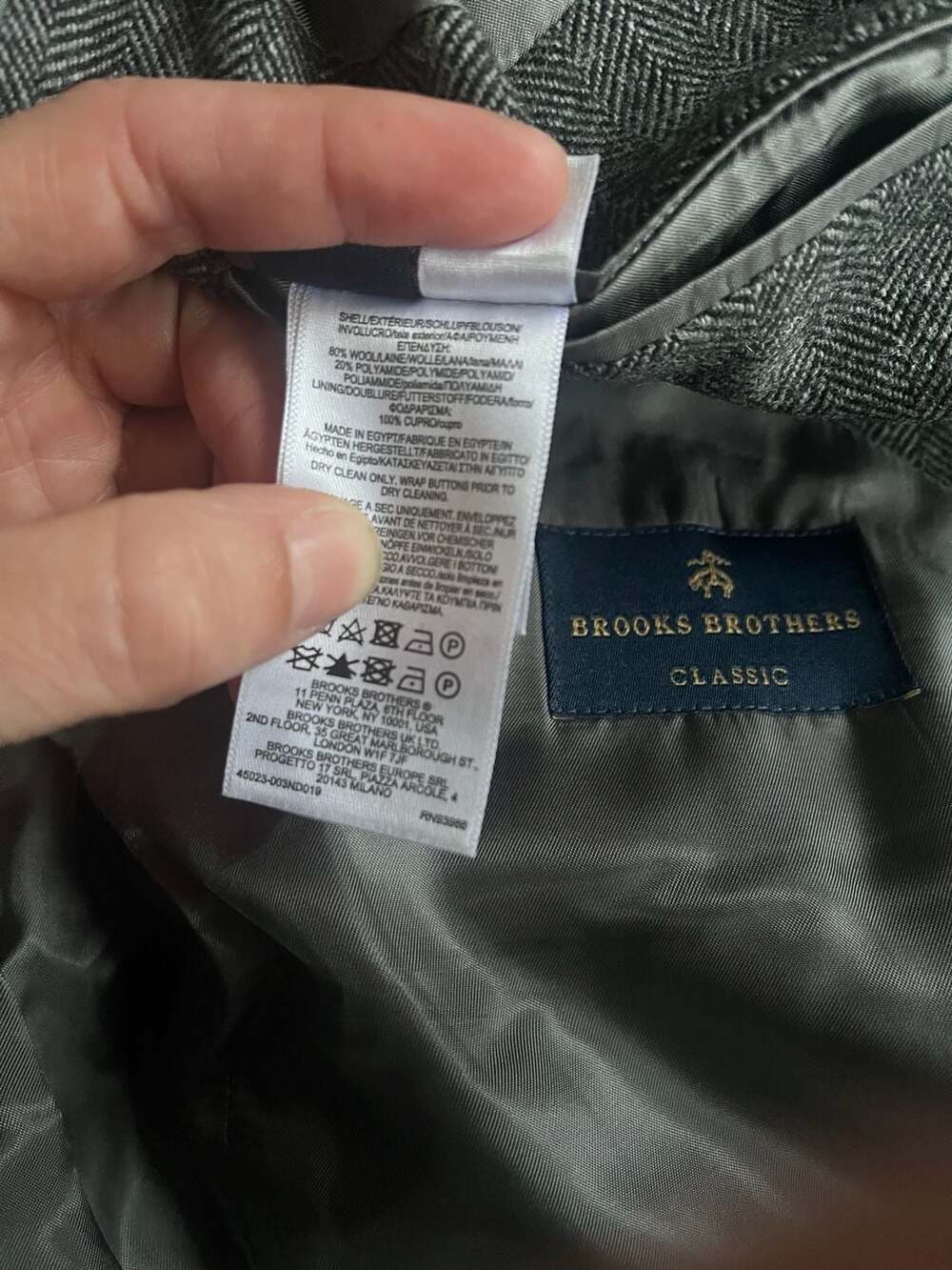 Brooks Brothers Classic Men's Gray Herringbone Sport Coat Blazer - Picture 12 of 12